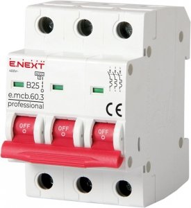 WYŁĄCZNIK NADPRĄDOWY MCB.PRO60 3P B25A 6KA (1 SZT)