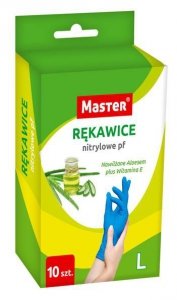 RĘKAWICE NITRYLOWE MASTER ALOES ROZMIAR M OP. 10 SZT (1 OP)