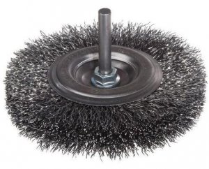 SZCZOTKA TARCZOWA DRUT STALOWY TRZPIEŃ 6MM FI150MM (1 SZT)