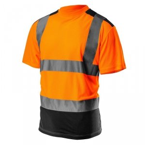KOSZULKA T-SHIRT OSTRZEGAWCZY CIEMNY DÓŁ POMARAŃCZOWY XL (1 SZT)