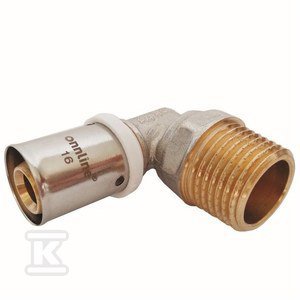 KOLANO 90ST ZAPRASOWYWANE GZ 20MM X 1/2&quot; (SZT)