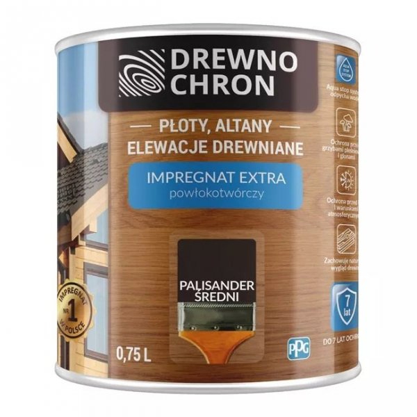 DREWNOCHRON IMPREGNAT POWŁOKOTWÓRCZY PALISANDER ŚREDNI 0.75L (1 SZT)