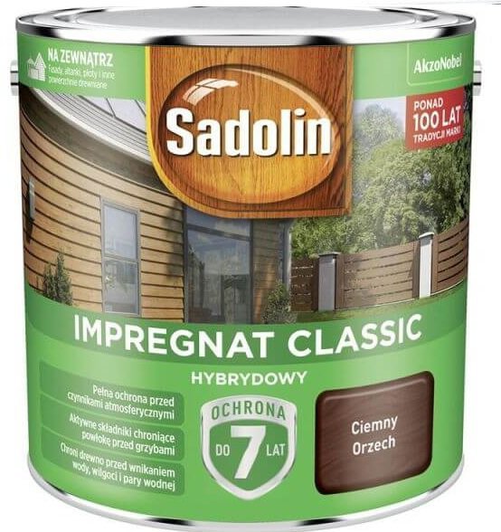 SADOLIN IMPREGNAT CLASSIC HYBRYDOWY 7 LAT ORZECH CIEMNY 2.5L (1 SZT)