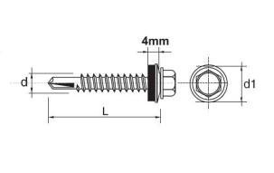 WKRĘT SAMOWIERTNY IMPAX Z EPDM #3.5MM RAL9002 4.8*19MM (2,5 STO)