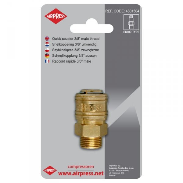 SZYBKOZŁĄCZE Z GWINTEM ZEWNĘTRZNYM 3/8&#039;&#039; (1 SZT)