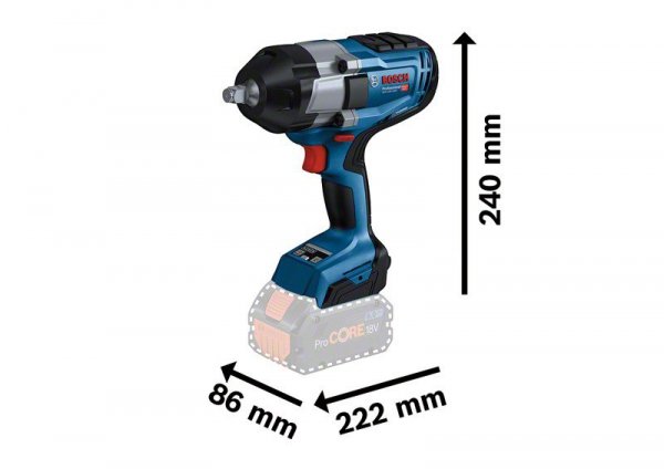 KLUCZ UDAROWY AKUMULATOROWY 1/2&#039; GDS 18V-1000 2*5.0AH (1 SZT)