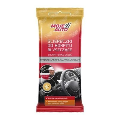 ŚCIERECZKI DO KOKPITU BŁYSZCZĄCE - WANILIA - 24 SZTUKI (1 SZT)