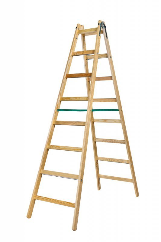 DRABINA DREWNIANA BRAKET PREMIUM 2X8 SZCZEBLI 240CM (1 SZT)
