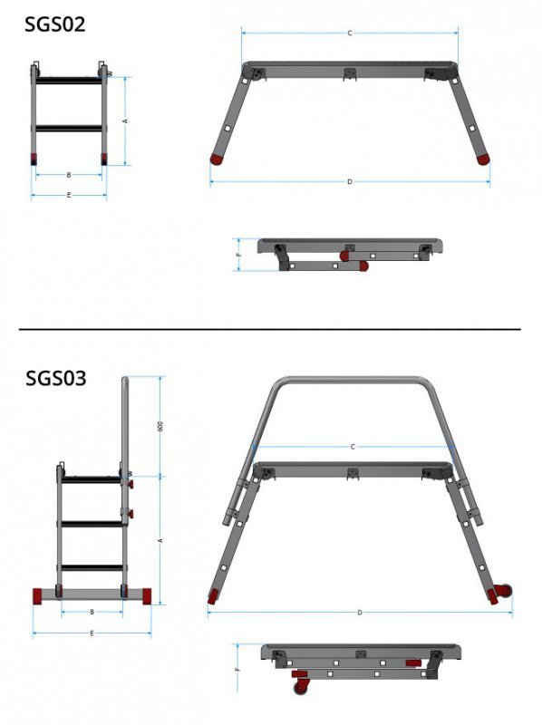 SKŁADANA PLATFORMA ROBOCZA SGS2 (1 SZT)