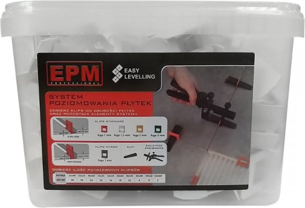SYSTEM UKŁADANIA PŁYTEK EASY LEVELING 200 KLIPSÓW 1,5MM (1 OP)