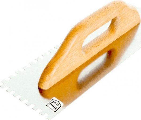 PACA NIERDZEWNA ZĘBATA UCHWYT DREWNIANY 380*130MM ZĄB 6*6 (1 SZT)