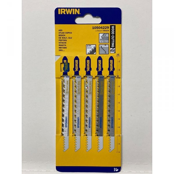 BRZESZCZOT DO DREWNA DO WYRZYNARKI KOMPLET 5SZTUK TYP T301CD (1 KPL)