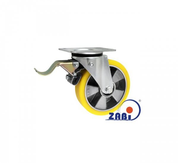 KOŁO ALUMINIUM+POLIURETAN 180MM OBUDOWA SKRĘTNA A55PH (1 SZT)