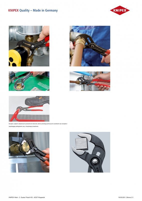 SZCZYPCE DO RUR COBRA 250MM (1 SZT)