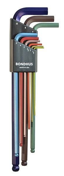 ZESTAW IMBUSÓW BARDZO DŁUGICH Z KULKĄ 1.5-10MM, KOLOR, 9SZT. (1 KPL)