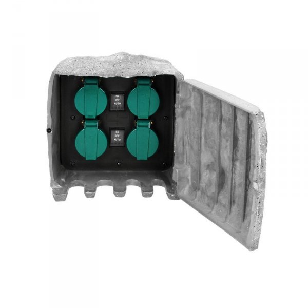 GNIAZDO OGRODOWE KAMIEŃ 4X2P+Z, 3X1,5MM (1 SZT)