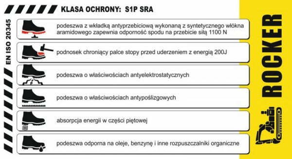 PÓŁBUTY BEZPIECZNE VERDE S1P SRA ROZMIAR 42 (1 PAR)