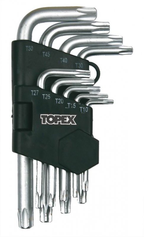 KLUCZE TORX 9 SZTUK  T10-T50MM (1 KPL)
