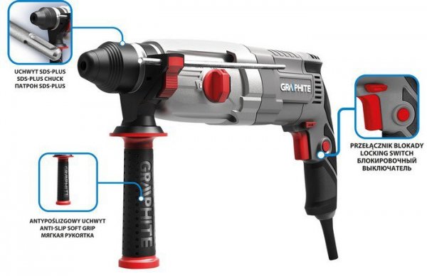 MŁOTOWIERTARKA SDS+ 710W WALIZKA (1 SZT)