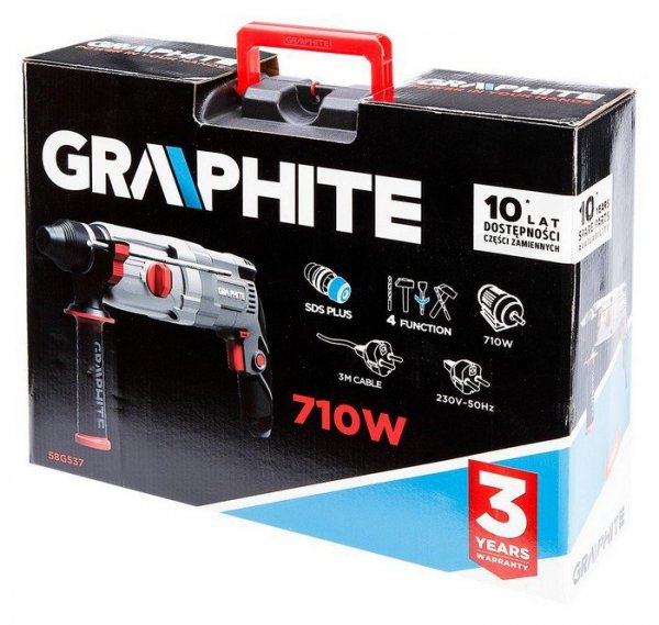 MŁOTOWIERTARKA SDS+ 710W WALIZKA (1 SZT)