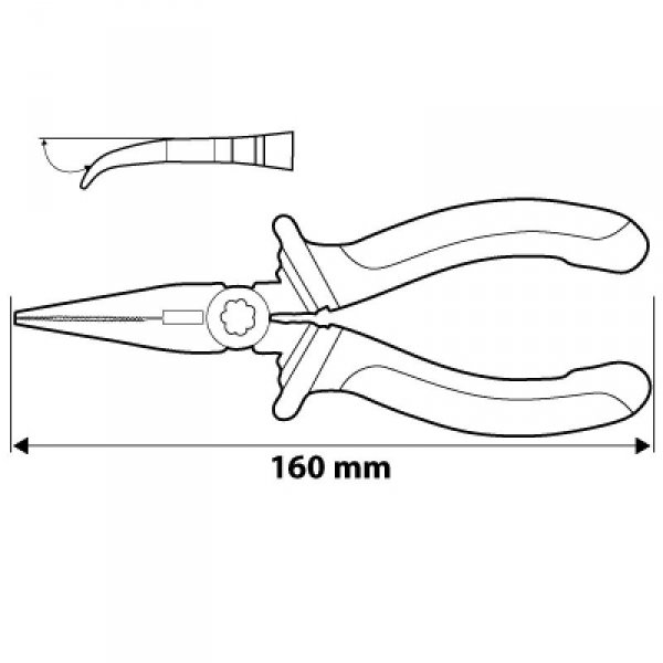 SZCZYPCE WYDŁUŻONE WYGIĘTE 160MM (1 SZT)