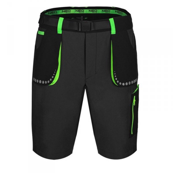 KRÓTKIE SPODENKI PREMIUM, 4 WAY STRETCH CZARNE ROZMIAR XXL (1 SZT)
