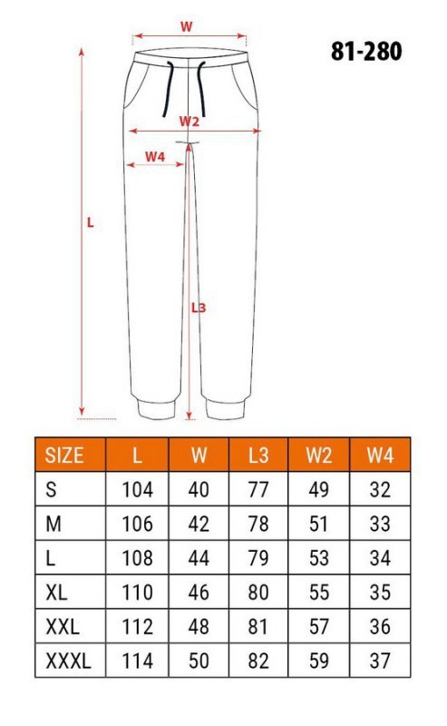 SPODNIE DRESOWE COMFORT SZARY MELANŻ ROZMIAR XL (1 SZT)
