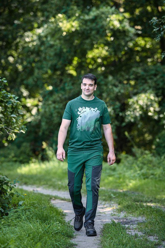 SPODNIE ROBOCZE OUTDOOR ZIELONO-SZARE ROZMIAR M (1 SZT)