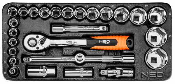 KLUCZE NASADOWE 1/2&#039;&#039; ZESTAW 27 SZTUK (1 KPL)