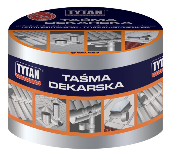 TAŚMA USZCZELNIAJĄCA DEKARSKA 10CM*10MB SREBRNA/ALUMINIOWA (1 SZT)