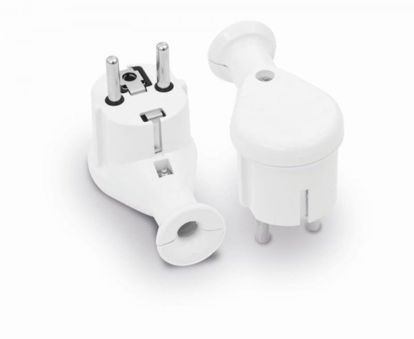 WTYCZKA KĄTOWA ROZBIERALNA UNI-SCHUKO, 2P+Z 16A, 250V BIAŁA (1 SZT)