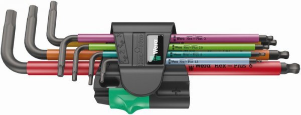 ZESTAW KLUCZY TRZPIENIOWYCH 950/7 HEX-PLUS MULTICOLOUR (1 KPL)