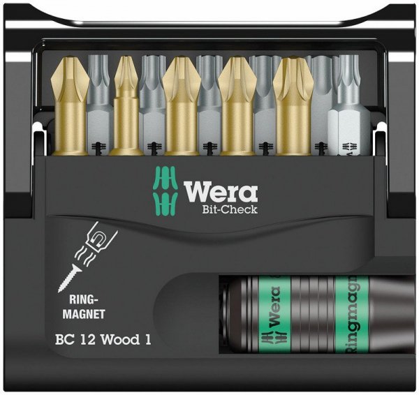 ZESTAW BITÓW BIT-CHECK 12 WOOD 1, 12CZ. (1 KPL)