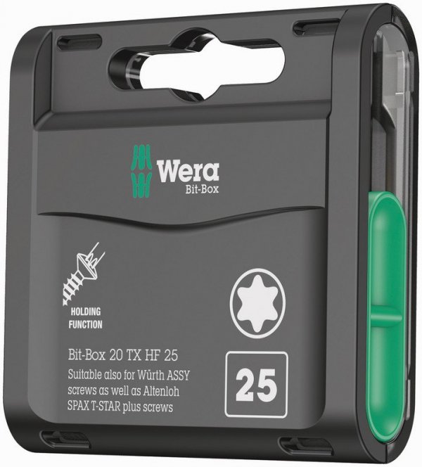 ZESTAW BIT-BOX 20 TX HF, TX 20MM, 20 SZTUK WÜRTH, SPAX (1 KPL)