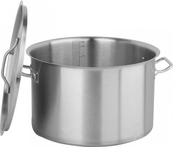 GARNEK ŚREDNI Z POKRYWKĄ ZE STALI NIERDZEWNEJ 40X26CM 32L (1 SZT)