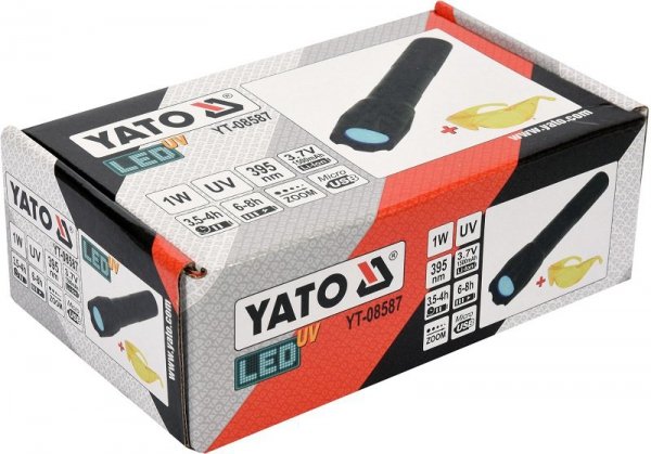 ZESTAW LATARKA UV AKUMULATOROWA 1W + OKULARY (1 KPL)