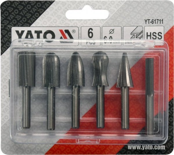 FREZY TRZPIENIIOWE DO METALU FI 6MM 6 SZT. (1 KPL)