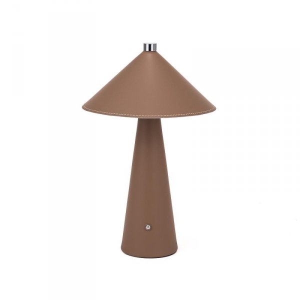Lampka Biurkowa Nocna V-TAC 3W LED 33cm CCT Ładowanie USB-C Ściemnianie Brązowa Skóra VT-10117 3000K-6000K 240lm