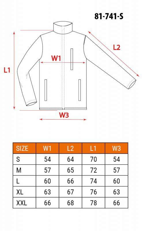 Bluza polarowa ostrzegawcza, pomarańczowa, rozmiar S