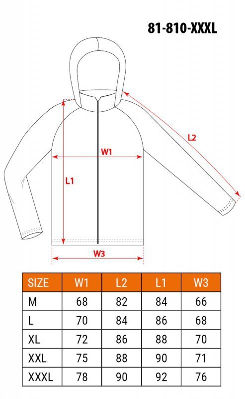 Kurtka przeciwdeszczowa PU/PVC, EN 343, rozmiar XXXL