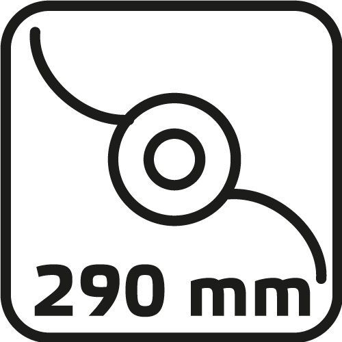 Podkaszarka 450W, szerokość koszenia 290mm