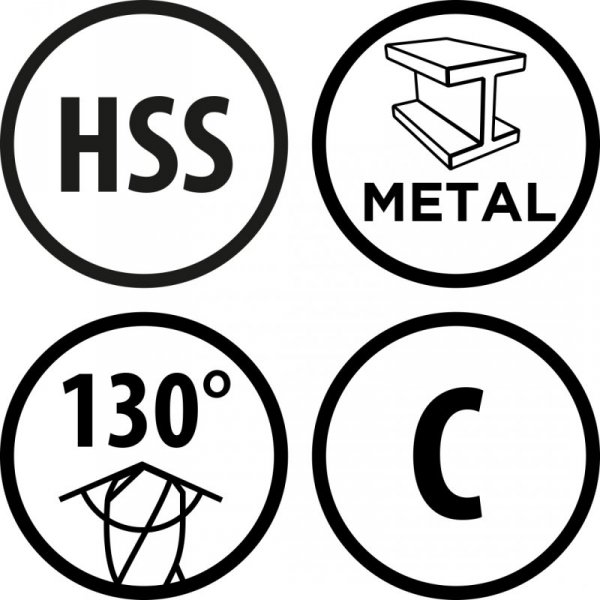 Wiertło do metalu Baildon BASIC DIN 345 RN NWKc 22 mm, HSS (S), 248-150 mm