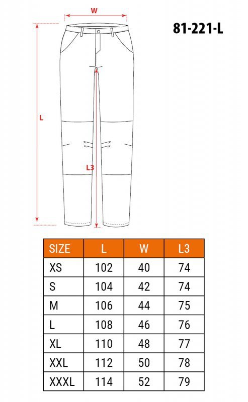 Spodnie robocze CAMO, rozmiar L