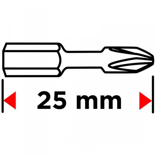Bity udarowe TX10 x 25 mm, 20 szt.