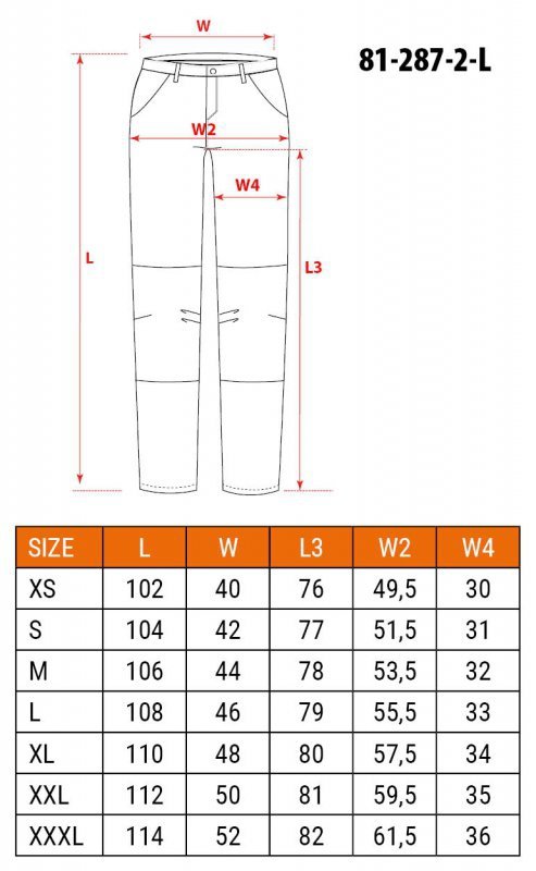 Spodnie robocze Mix&Match, Canvas, czarne, rozmiar L