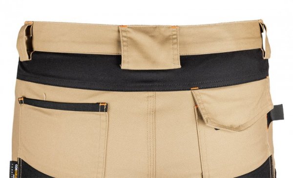 Spodnie robocze Mix&Match, Canvas, wzmocnienia z Cordury, beżowo-czarne, rozmiar S