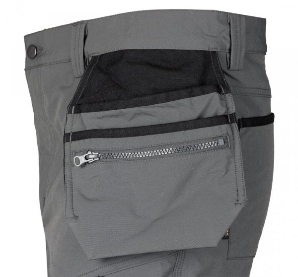 Spodnie robocze Mix&Match, 4 way stretch, z kaburami, Cordura, szaro-czarne, rozmiar XXXL