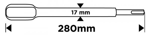 Bruzdownik SDS Plus 17 x 280 mm