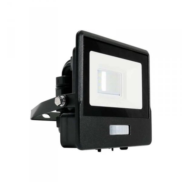 Projektor LED V-TAC 10W SAMSUNG CHIP Czujnik Ruchu Czarny Z MUFĄ VT-118S 4000K 735lm 5 Lat Gwarancji