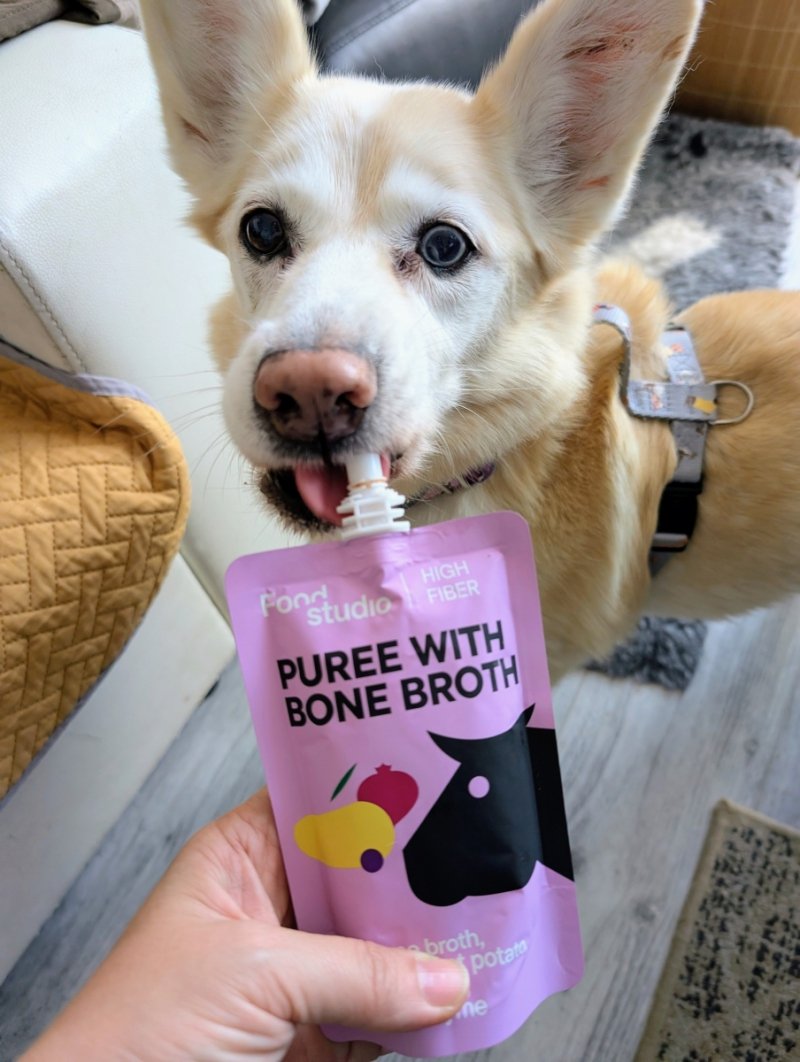 Food Studio Chefs PUREE dla psów z bulionem kostnym z ŁOSIA z marchewką, dziką żurawiną i czarną porzeczką 150ml